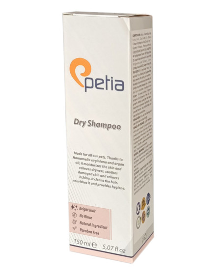 Petia Paw Dry Shampoo Doğal Kedi Ve Köpek Kuru Köpük Şampuanı 150 ml
