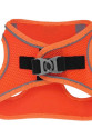 Üç Kilitli Sportif Kedi Köpek Göğüs Tasması 24-28 cm XX-Small Turuncu