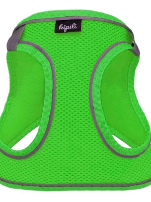 Üç Kilitli Sportif Kedi Köpek Göğüs Tasması 20-24 cm XXX-Small Yeşil