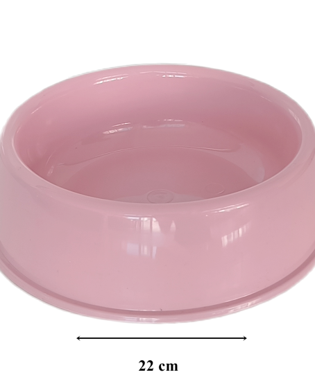 Kedi Köpek Plastik Mama Ve Su Kabı 20 cm - 200 ml Pembe