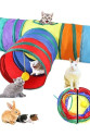 Gökkuşağı Desenli T Model Kedi Oyun Tüneli, Katlanabilir 50 x 75 cm