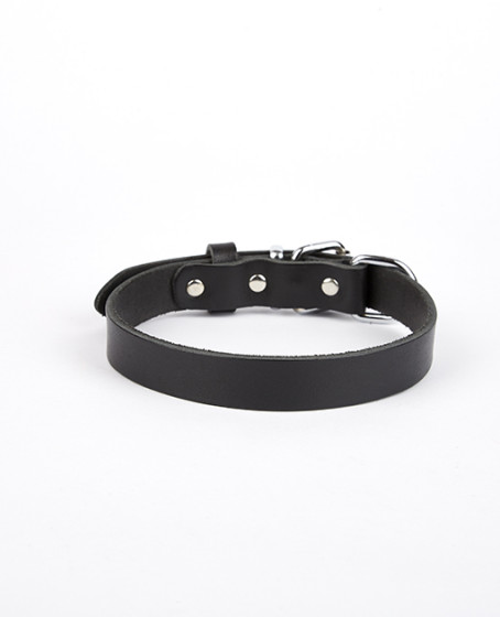 Deri El Yapımı Köpek Boyun Tasması 1,5x20-26 cm Siyah Deri El Yapımı Köpek Boyun Tasması 1,5x20-26 cm Siyah