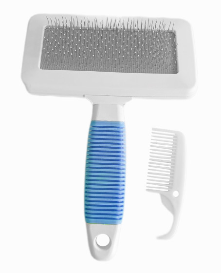 Temizleme Aparatlı Kedi Köpek Tarağı 7 cm-14 cm Small Mavi