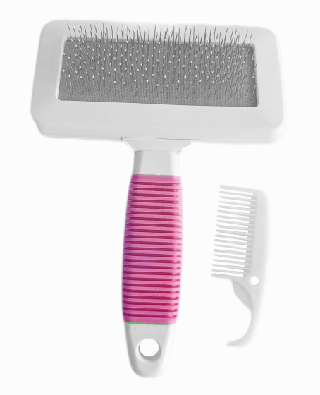 Temizleme Aparatlı Kedi Köpek Tarağı 12 cm-15 cm Large Pembe