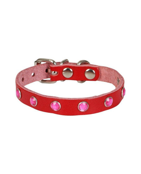 Taşlı Kedi ve Yavru Köpek Tasması 1,5x29 cm Kırmızı XLarge Taşlı Kedi ve Yavru Köpek Tasması 1,5x29 cm Kırmızı XLarge