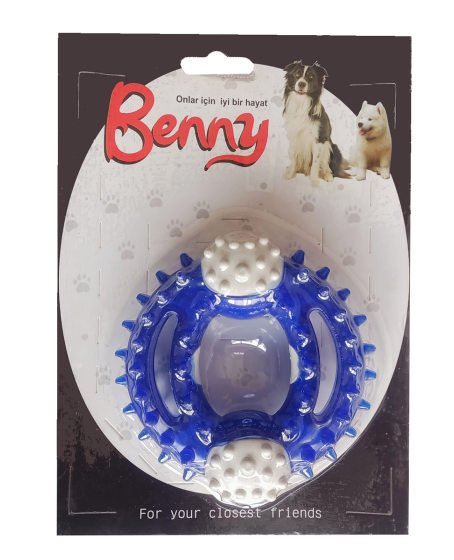 Benny Diş Kaşıma Köpek Oyuncağı Yuvarlak 9,5 cm Mavi Benny Diş Kaşıma Köpek Oyuncağı Yuvarlak 9,5 cm Mavi