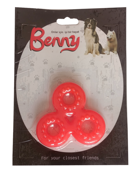 Benny Köpek Oyuncağı Üçlü Halka 9 x 9 cm Kırmızı Benny Köpek Oyuncağı Üçlü Halka 9 x 9 cm Kırmızı