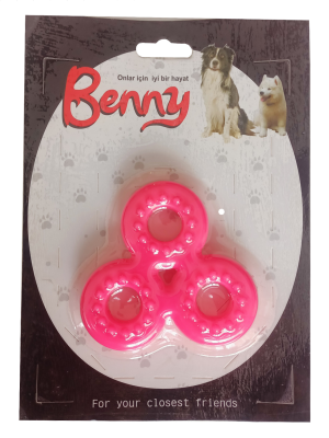 Benny Köpek Oyuncağı Üçlü Halka 9 x 9 cm Pembe