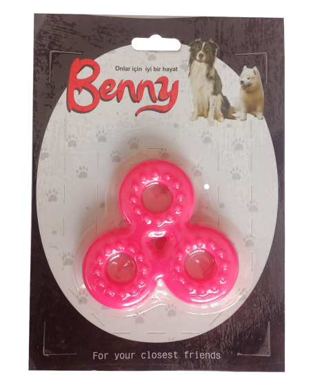 Benny Köpek Oyuncağı Üçlü Halka 9 x 9 cm Pembe Benny Köpek Oyuncağı Üçlü Halka 9 x 9 cm Pembe