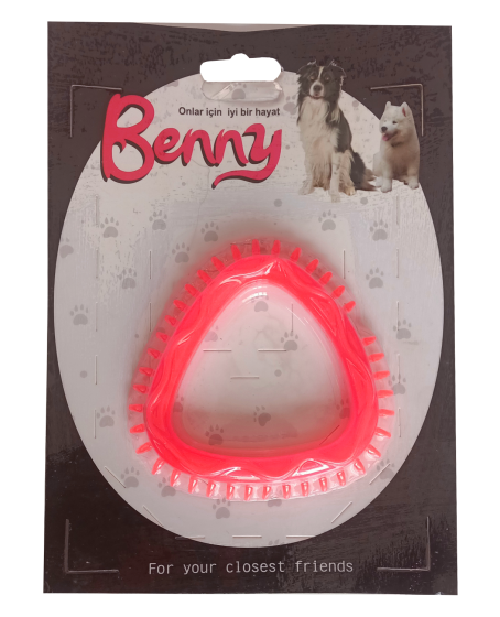 Benny Köpek Oyuncağı Üçgen 8 x 8.5 cm Kırmızı
