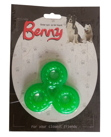Benny Köpek Oyuncağı Üçlü Halka 9 x 9 cm Yeşil Benny Köpek Oyuncağı Üçlü Halka 9 x 9 cm Yeşil