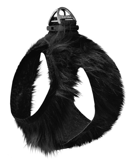 Üç Kilitli Peluş Kedi Köpek Göğüs Tasması 24-28 cm XX-Small Siyah Üç Kilitli Peluş Kedi Köpek Göğüs Tasması 24-28 cm XX-Small Siyah