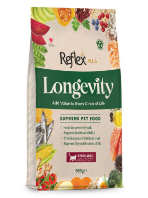 Reflex Plus Longevity Hipoalerjenik Kısırlaştırılmış Kedi Maması 900gr