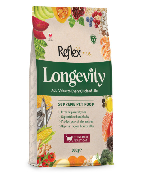 Reflex Plus Longevity Hipoalerjenik Kısırlaştırılmış Kedi Maması 900gr