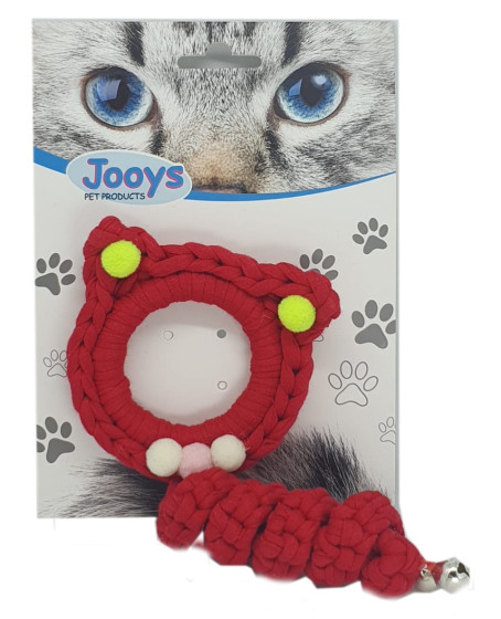 Zilli Kedi Örgü İpi 15 cm Kırmızı Zilli Kedi Örgü İpi 15 cm Kırmızı