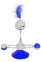 Vantuzlu Komik Dönen Kedi Oyuncağı 17 cm*18-30 cm Mavi