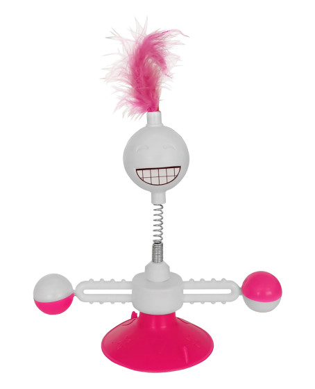 Vantuzlu Komik Dönen Kedi Oyuncağı 17 cm*18-30 cm Pembe Vantuzlu Komik Dönen Kedi Oyuncağı 17 cm*18-30 cm Pembe