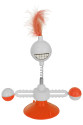 Vantuzlu Komik Dönen Kedi Oyuncağı 17 cm*18-30 cm Turuncu