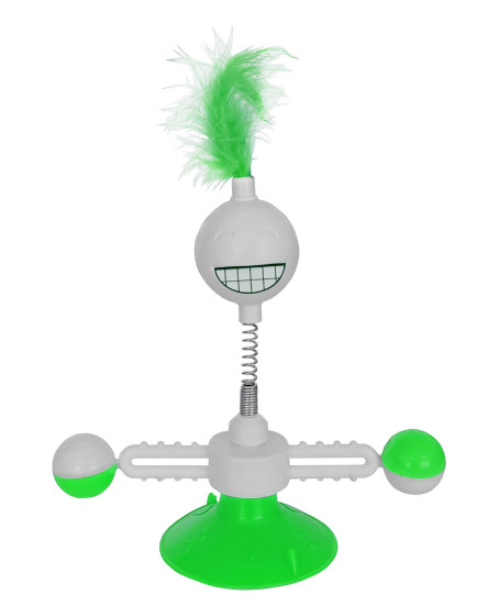Vantuzlu Komik Dönen Kedi Oyuncağı 17 cm*18-30 cm Yeşil Vantuzlu Komik Dönen Kedi Oyuncağı 17 cm*18-30 cm Yeşil