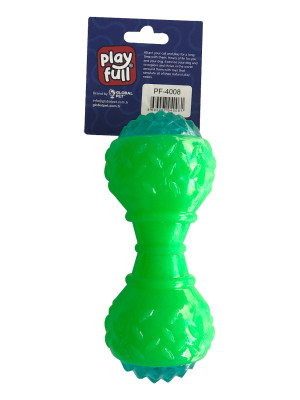 Aktivite Sesli ve Işıklı Köpek Oyuncak Dumbel 5x15 cm Yeşil