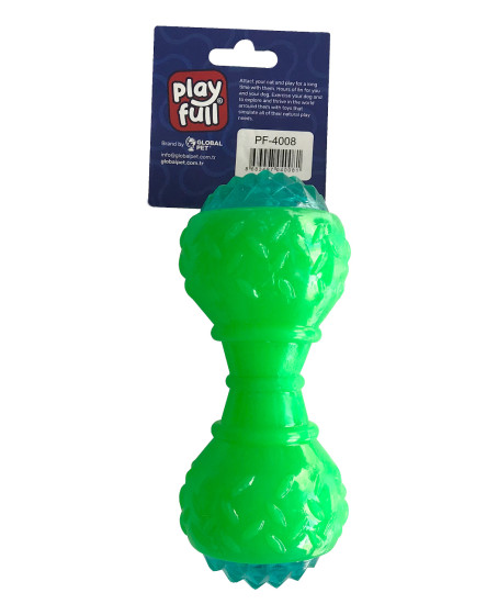 Aktivite Sesli ve Işıklı Köpek Oyuncak Dumbel 5x15 cm Yeşil