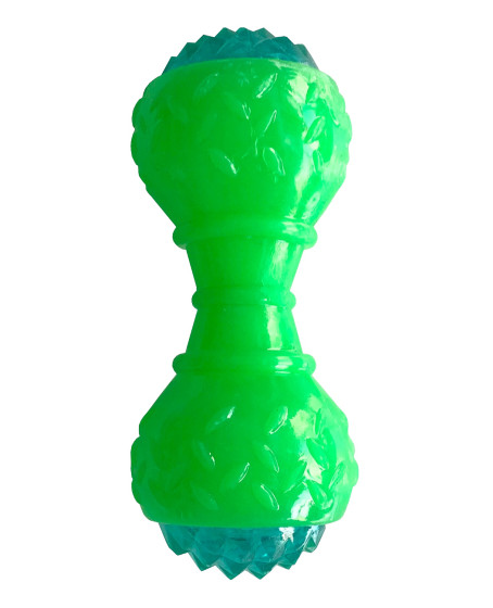 Aktivite Sesli ve Işıklı Köpek Oyuncak Dumbel 5x15 cm Yeşil