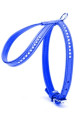 Swarovski Taşlı Deri Köpek Göğüs Tasması 1,2 x 29-40 cm Mavi