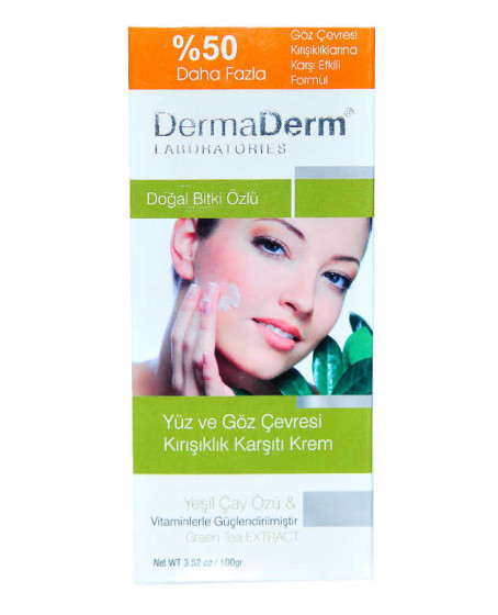 Yüz ve Göz Çevresi Kırışıklık Karşıtı Krem 100 GR
