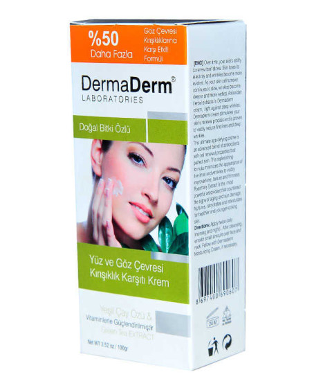 Yüz ve Göz Çevresi Kırışıklık Karşıtı Krem 100 GR