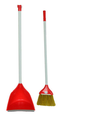 Plastik Saplı Süpürgeli Saplı Faraşlı Fırça Seti Karışık Renk ZP-128