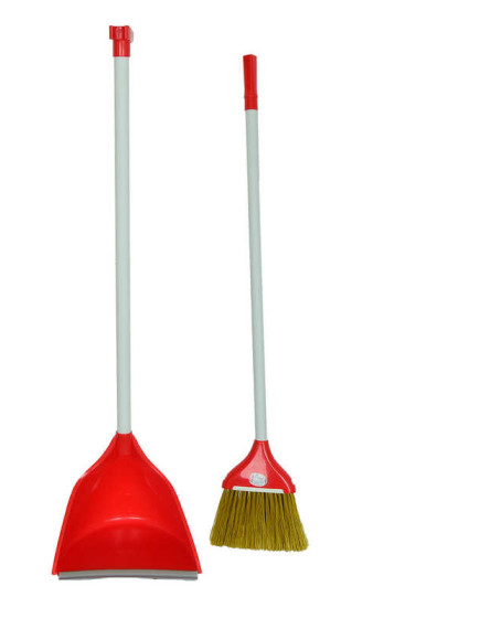 Plastik Saplı Süpürgeli Saplı Faraşlı Fırça Seti Karışık Renk ZP-128