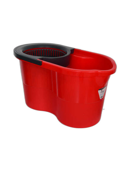 Plastik Temizlik Seti Kova+Mop+Paspas+Sap Kırmızı Renk