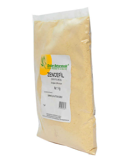 Zencefil Kökü Öğütülmüş Doğal 1000 Gr Paket