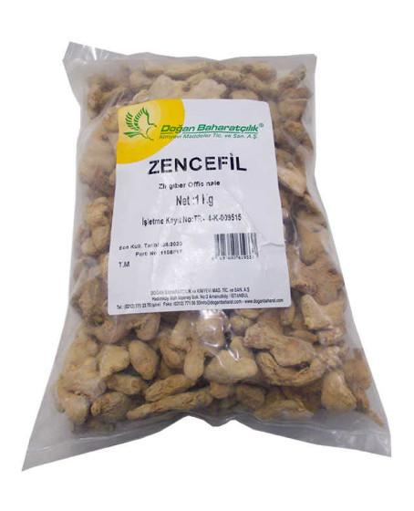 Zencefil Kökü Tane Doğal 1000 Gr Paket