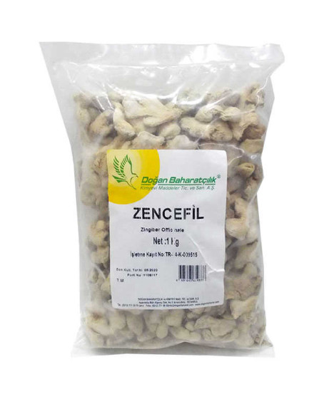Zencefil Kökü Tane Doğal 1000 Gr Paket