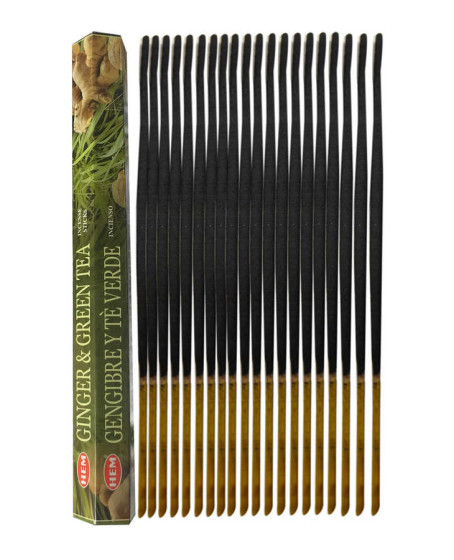 Zencefil Yeşil Çay Kokulu 20 Çubuk Tütsü - Ginger Green Tea