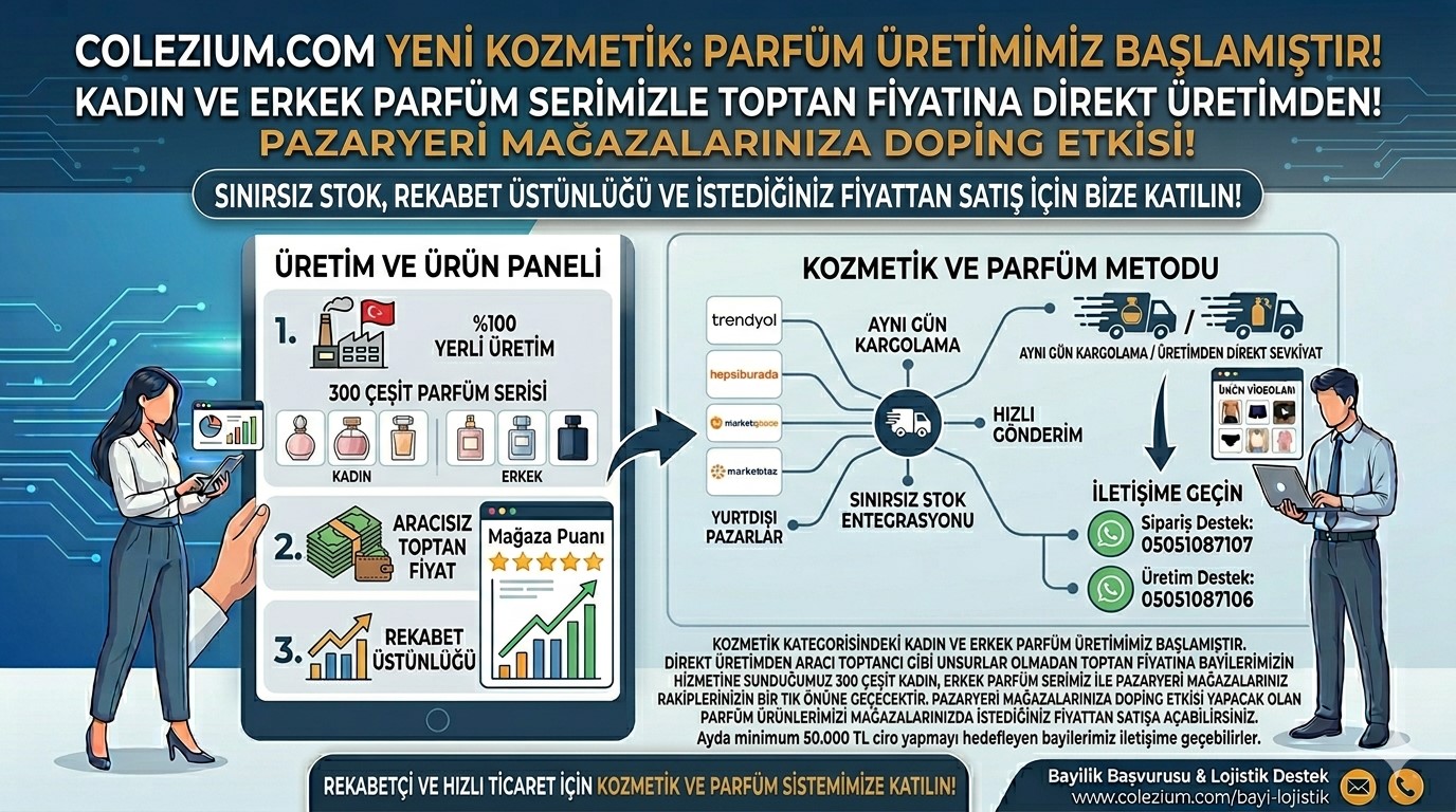 Kozmetik Kategorisinde Kadın ve Erkek Parfüm Üretimimiz Başlamıştır.