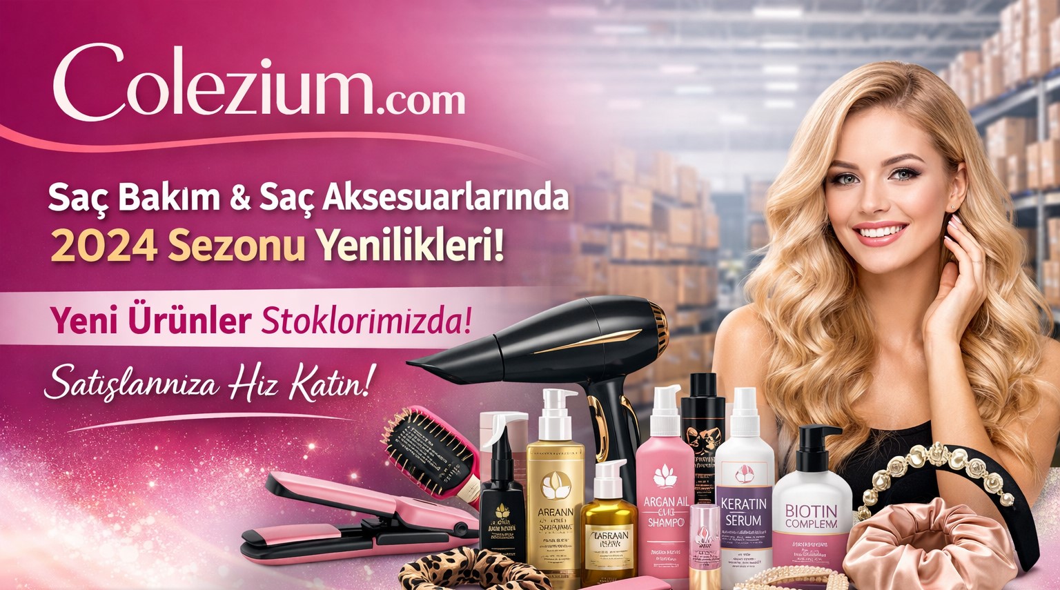 Saç Aksesuarları ve Saç Bakım Ürünlerinde Depolarımıza Yeni Ürünler Geldi
