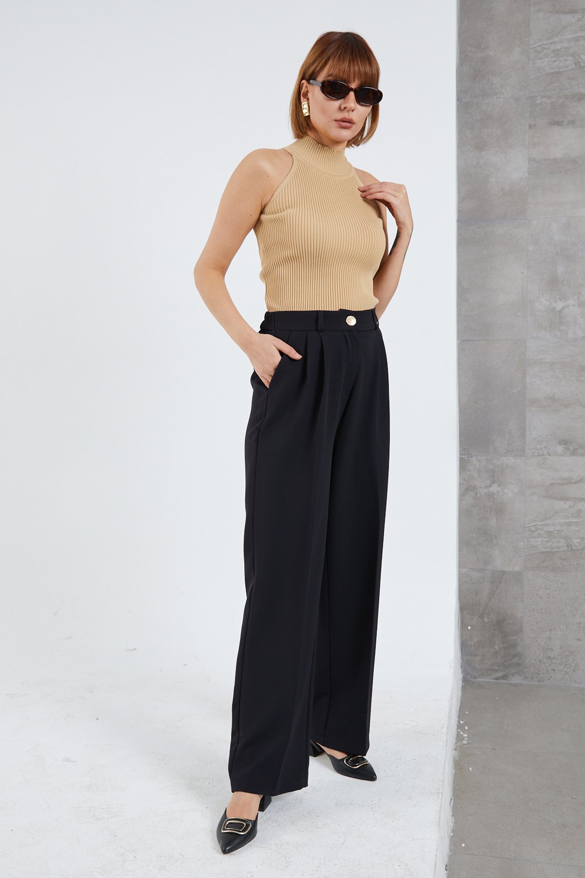 Kadın Beli Lastikli Pzzo Pantolon Kadın Beli Lastikli Pzzo Pantolon