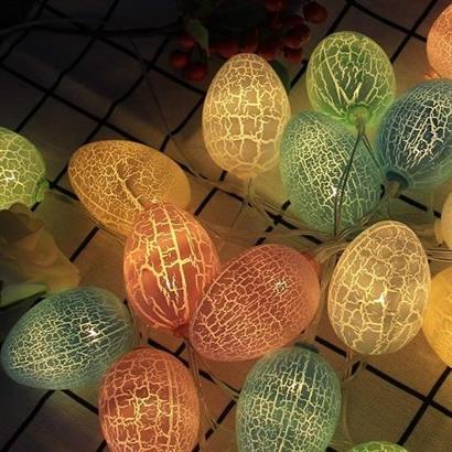 CLZ303  10lu Renkli Yumurta Şeklinde Dekoratif Dolama Led Aydınlatma