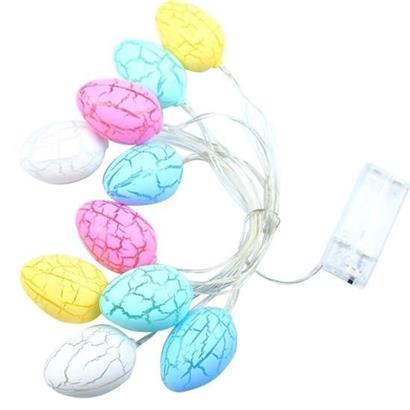 CLZ303  10lu Renkli Yumurta Şeklinde Dekoratif Dolama Led Aydınlatma