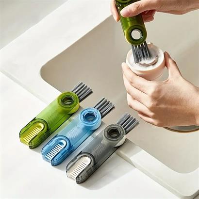 CLZ303    3 Fonksiyonlu Pratik Şişe Temizleme Fırçası Mutfak Banyo Araç İçin Çok Amaçlı Fırça