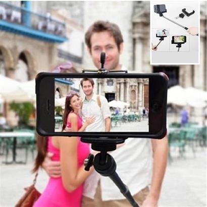 CLZ303  35mm Jak Girişli Tüm Telefonlara Uygun Selfie Özçekim Çubuğu