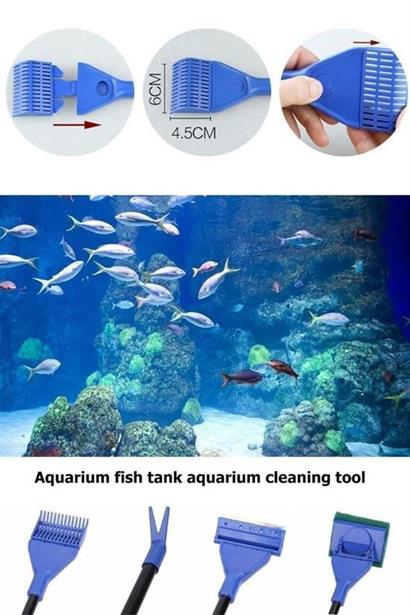 CLZ303  5 in 1 Akvaryum Tankı Temizleme Seti Akvaryum Balığı Bakım Seti