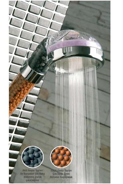 CLZ303  %50 Su Tasarruflu ve Arıtmalı Doğal Taşlı Banyo El Duş Başlığı