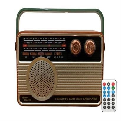 CLZ303  506B Dekoratif Eskitme Nostalji Uzaktan Kumandalı Radyo Usb/Aux/Hafıza Kartı/Bluetooth/Şarjl