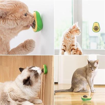 CLZ303  Avokado Model Yapışkanlı Kedi Oyuncağı Yenilebilir Kedi Nanesi Otu