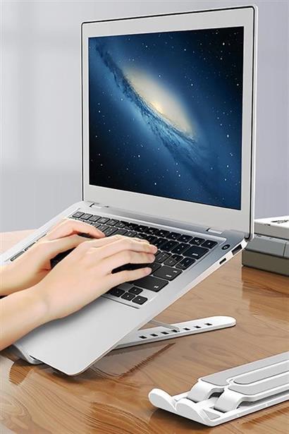 CLZ303  Ayarlanabilir Plastik Dizüstü Destek Tabanı Katlanabilir Taşınabilir Laptop Sehpası Yükselti