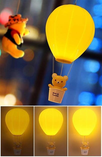 CLZ303  Balonlu Ayıcıklı Eğlenceli Dekoratif Gece Lambası Aydınlatması