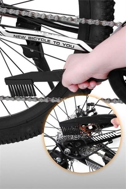 CLZ303  Bisiklet Zincir Dişlisi Koruyucu Pas Sökücü Temizleme Fırçası Aparatı Bakım Seti 4 Parça